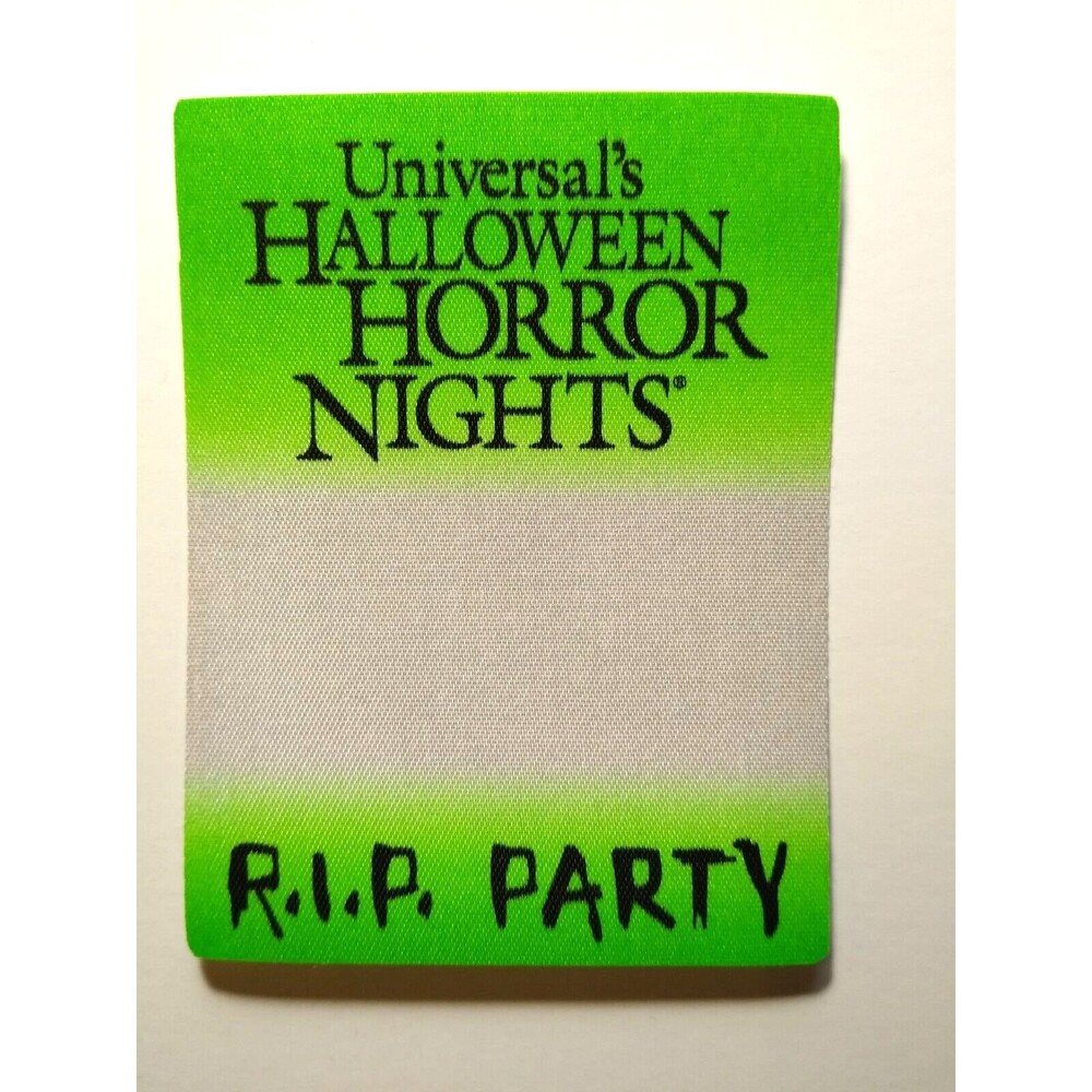 Vintage Halloween Horror Nights RIP Party Event Cloth Fabric Pass Universal